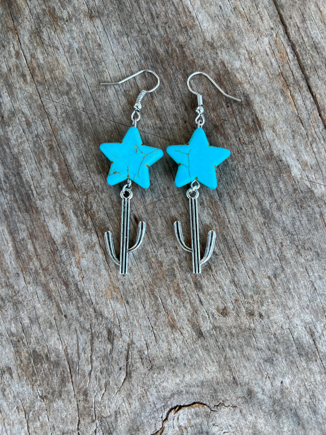 Star And Cactus Earrings