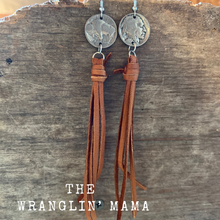 Load image into Gallery viewer, Buffalo Nickel Leather Earrings
